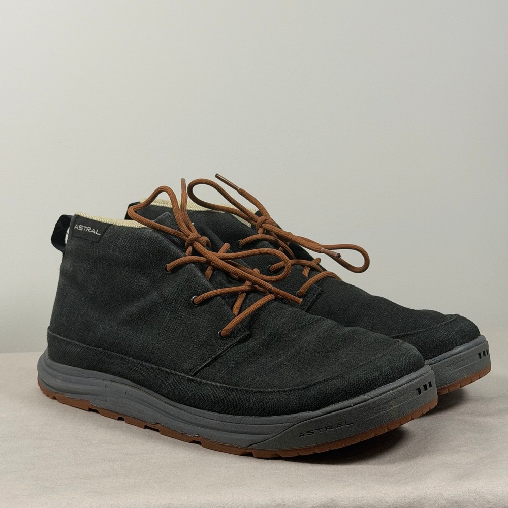 Astral Hemp Chukka Mens 10 Black Sustainable Outdoor Mid Top Boots VHC-F21